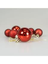 Zestaw dekoracji w bombce (9 szt.) - czerwone