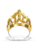 Tiara cekiny złota