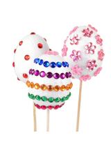 Zestaw dekoracji kreatywnych na piku (jajka x4, kryształki)