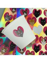 Naklejki serduszka z kotami