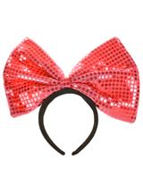 Kokarda na opasce - gigant (cekiny) czerwona