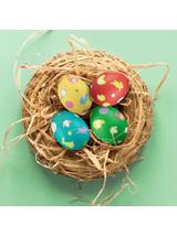 Zestaw do zdobienia pisanek (barwniki 4 szt., arkusz z kolorowymi naklejkami)