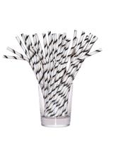 Słomki papierowe łamane czarne (12 szt.) - FSC Mix Credit