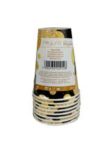 Kubki papierowe - Glam Party (8 szt.) czarne