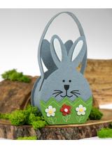 Koszyczek filcowy - wesoły zajączek.