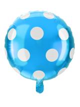 Balon foliowy kropki niebieski