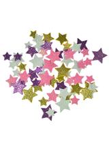 Naklejki brokatowe gwiazdki - mix kolorów