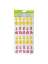 Brokatowe naklejki - zajączek, jajko z pianki