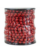 Łańcuch z koralami na szpuli czerwony