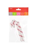 Brokatowe laski choinkowe różowe (2 szt.)