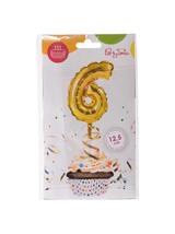 Balon foliowy na patyczku nr 6 złoty