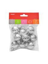 Bombki disco (9 szt.) srebrne