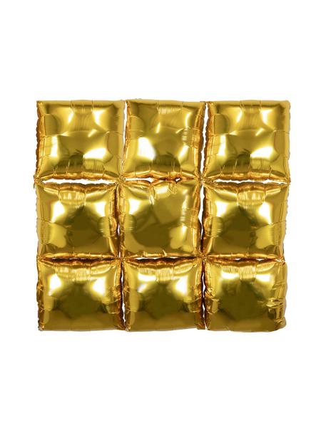 Ścianka party - złoto-srebrny zestaw balonów foliowych (9 szt.)