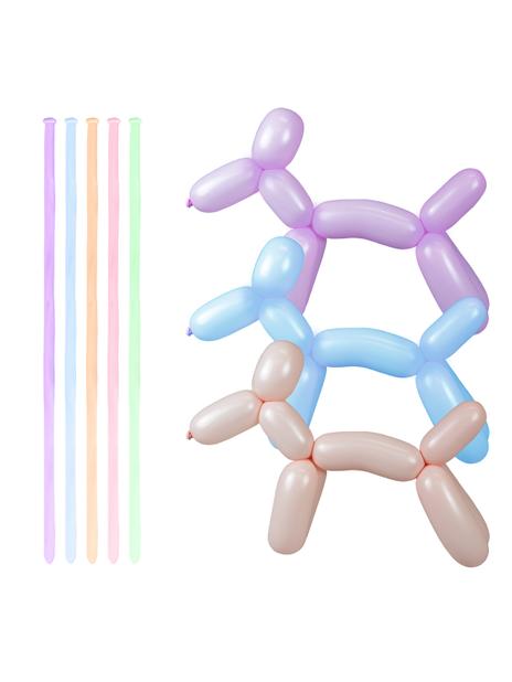 Balony do modelowania - pastelowe makaroniki (100 szt.)