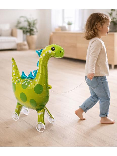 Balon foliowy jeżdżący (z kółkami) - dinozaur
