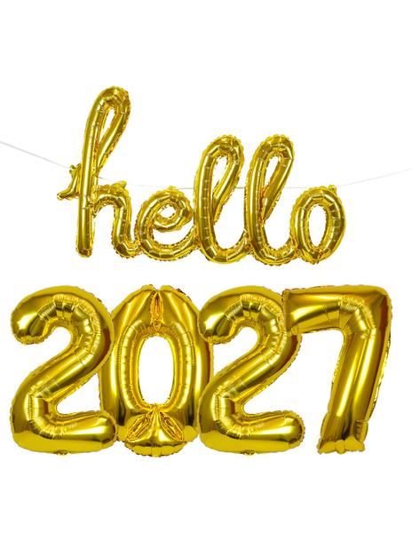 Zestaw balonów foliowych - hello 2027
