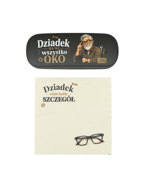 Etui na okulary i ściereczka z nadrukiem - dla dziadka