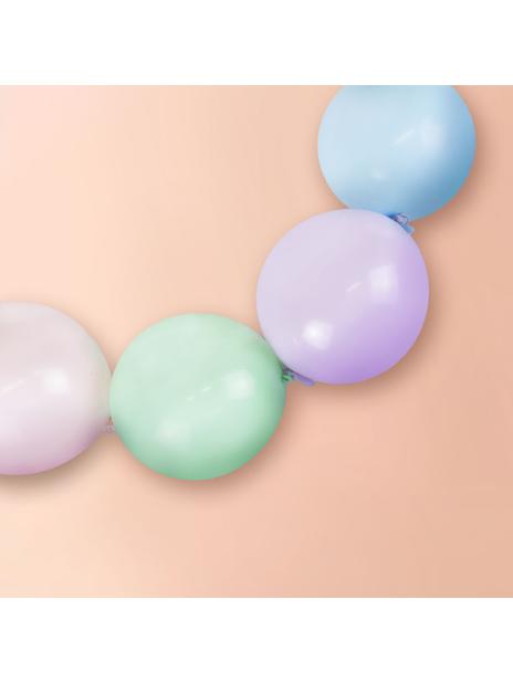Balony pastelowe z łącznikiem (10 szt.)