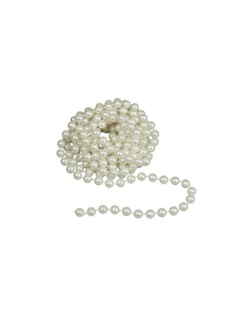 Łańcuch perełki 8mm perłowy biały