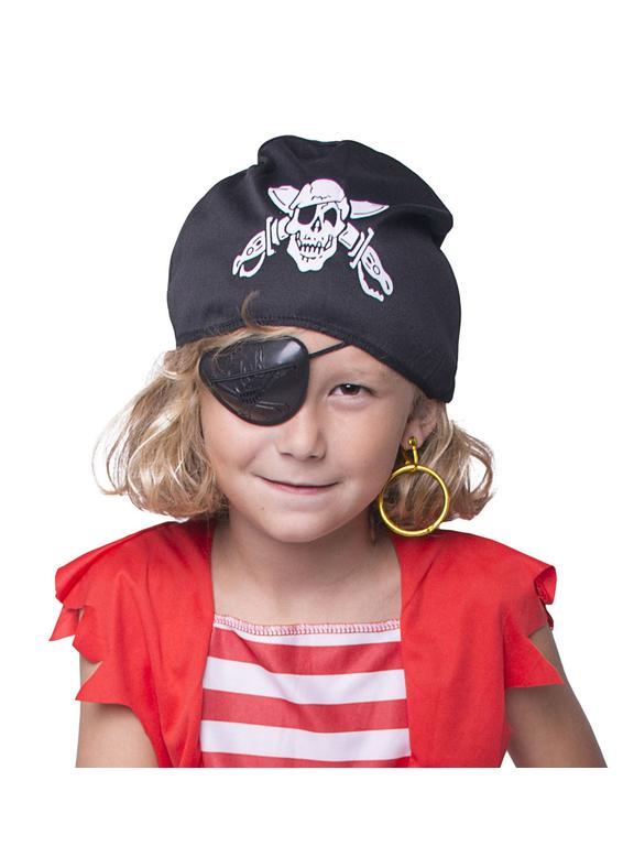 Piracka przepaska na oko i kolczyk