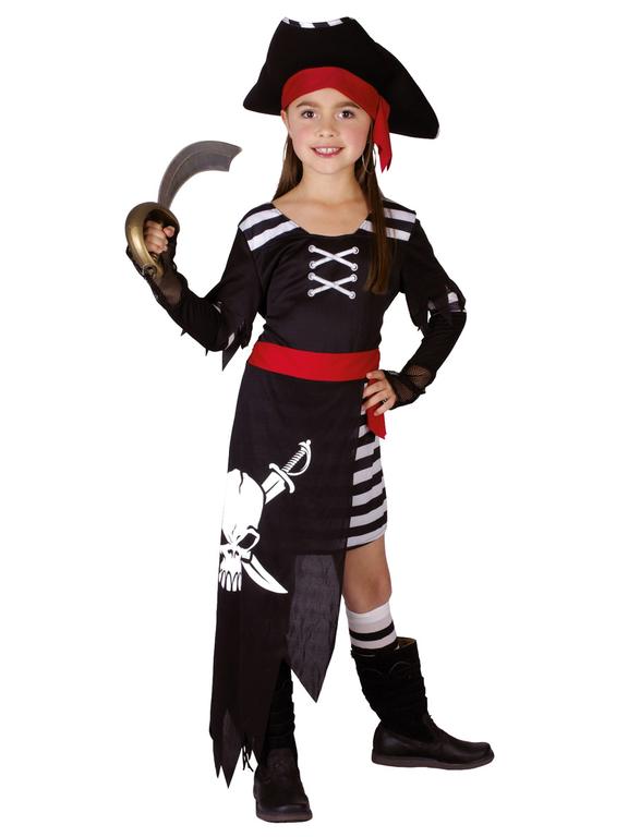 Strój dziecięcy - Piratka z kapeluszem - rozmiar M