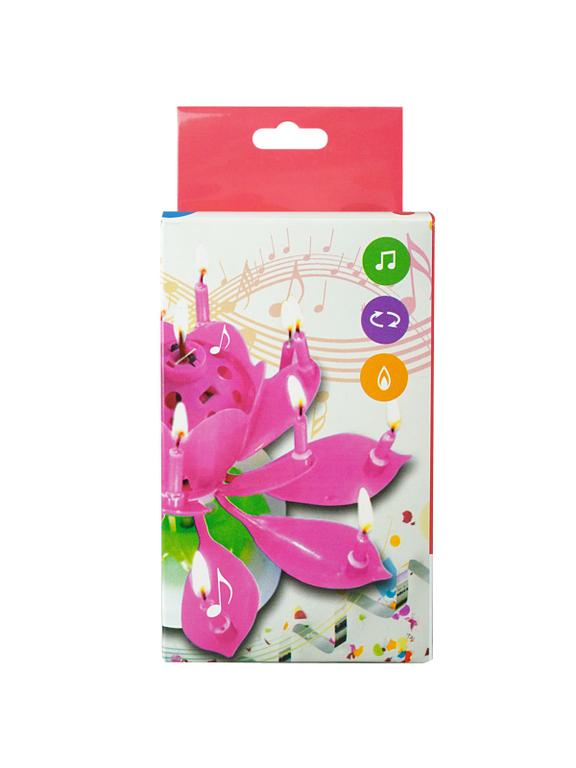 Świeczka grająco tańcząca - różowa