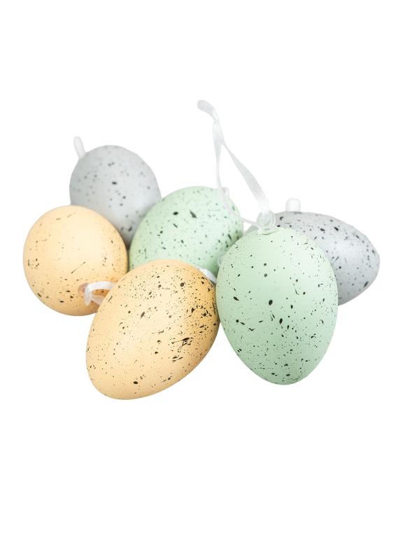 Dekoracyjne jajka z zawieszką (6 szt.)