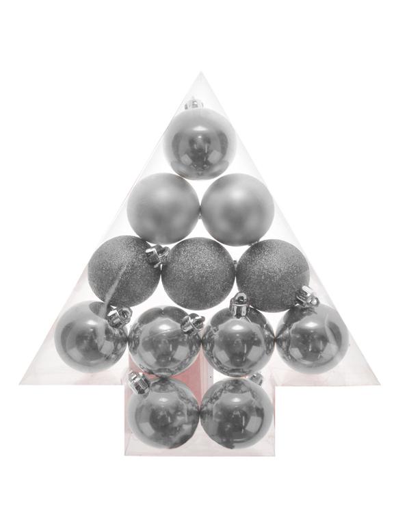 Bombki - komplet w choince (12 szt.) srebrny