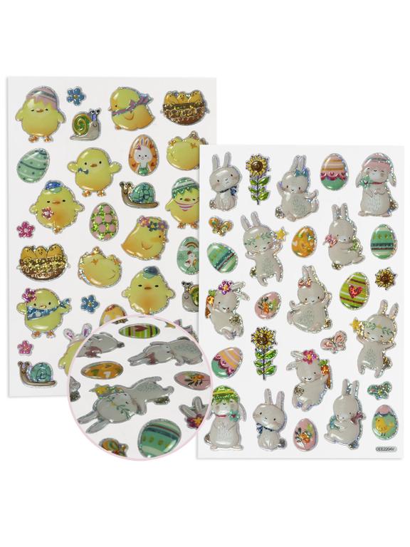 Wielkanocne zabawne naklejki mix