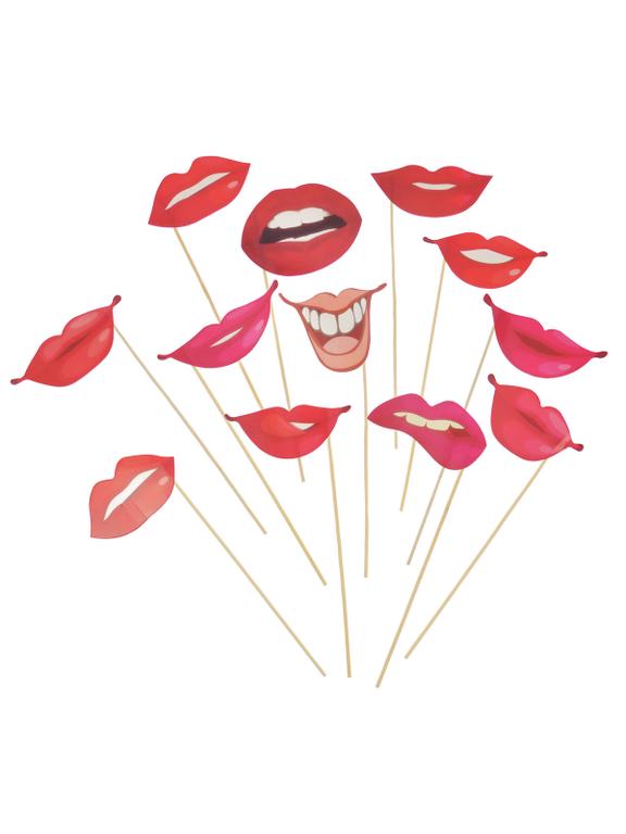 Całuśne akcesoria do zdjęć (12 szt.)