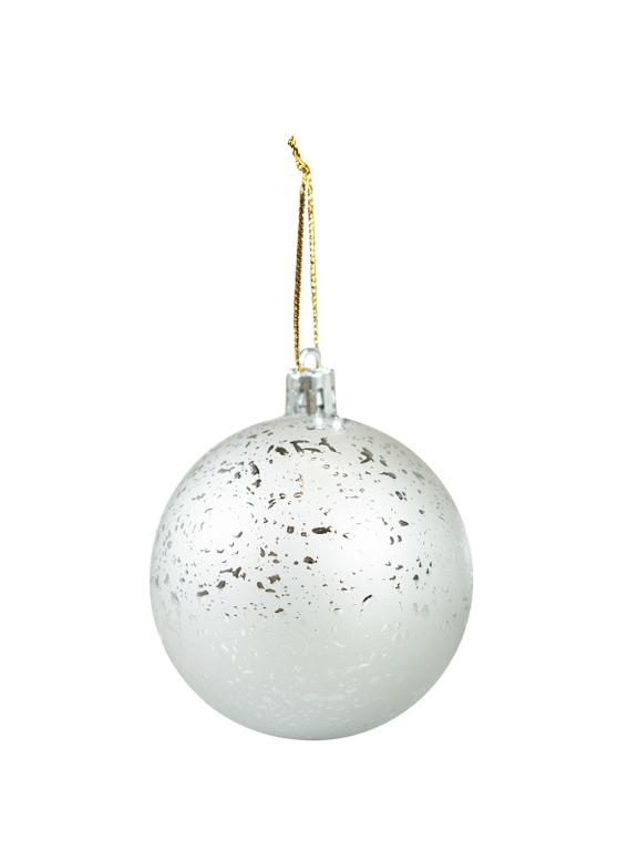 Zestaw bombek z efektem rosy (4 szt.) - srebrny