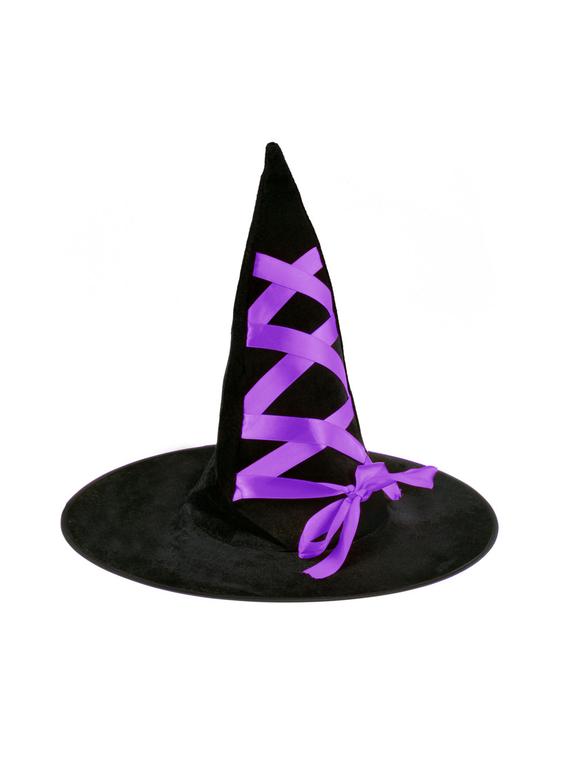 Kapelusz wiedźmy z wiązaniem