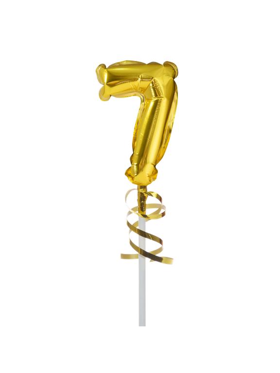 Balon foliowy na patyczku nr 7 złoty