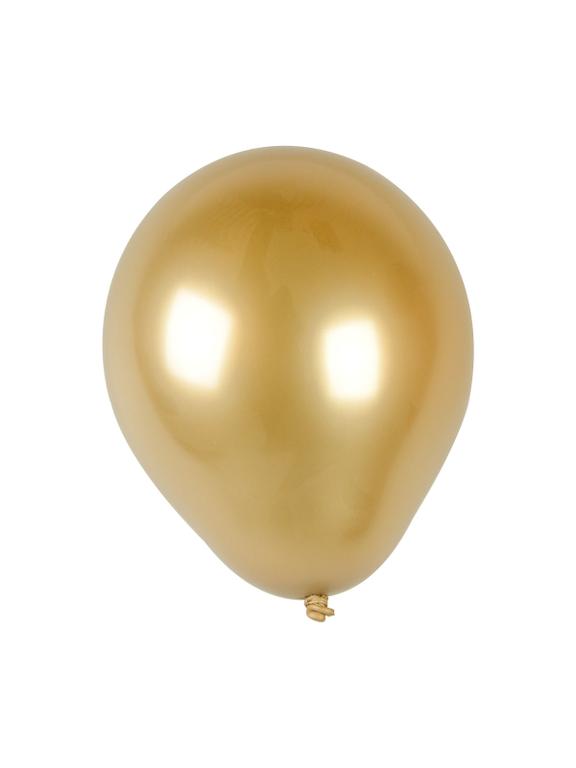 Balony mini - Celebrate! Efekt chromu (8 szt.) złote
