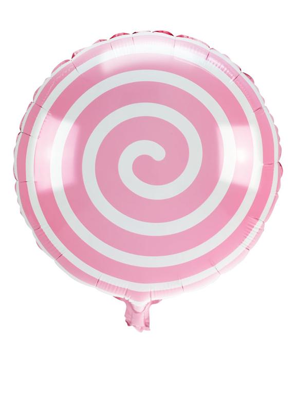 Balon foliowy lizak jasnoróżowy