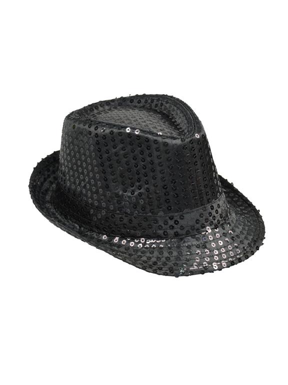 Kapelusz cekiny czarny