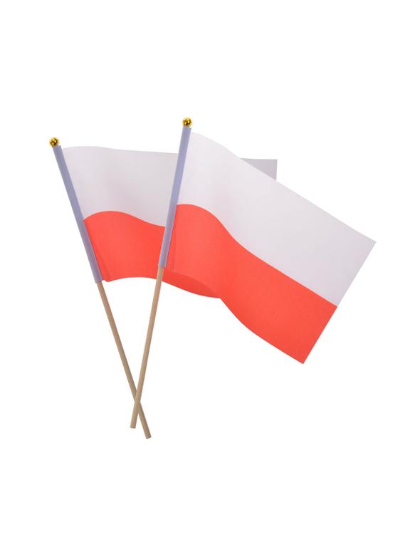 Materiałowa flaga na patyczku (2 szt.)