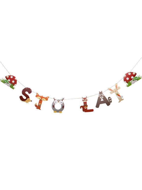 Girlanda "Sto lat" - Leśne zwierzątka - FSC Mix Credit