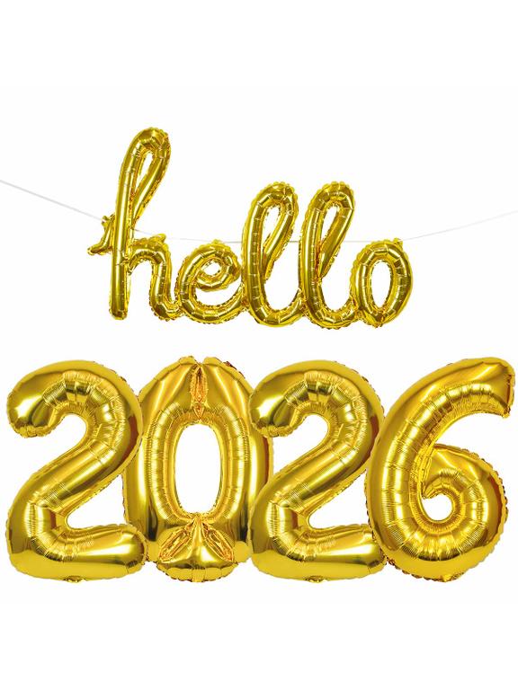 hello 2026 - zestaw balonów foliowych