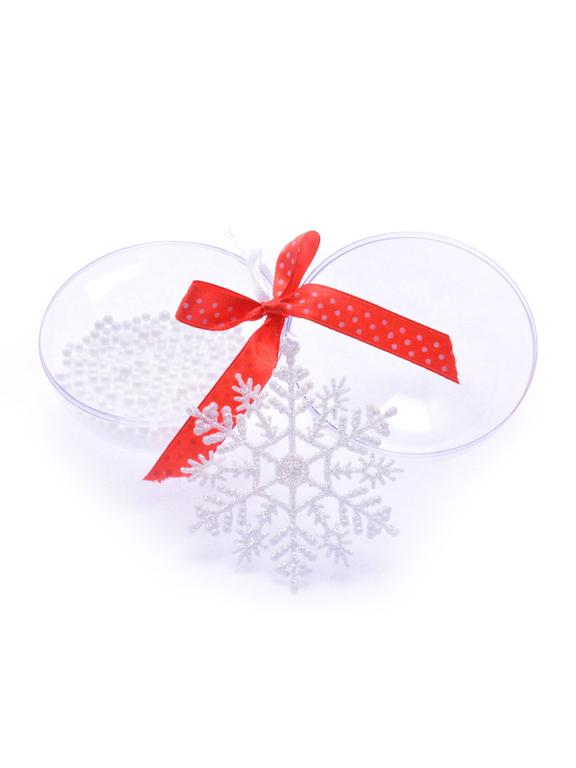 Zestaw zrób to sam z otwieraną bombką i śnieżynką