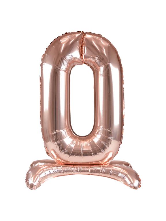 Balon foliowy cyferka XXL stojący nr 0