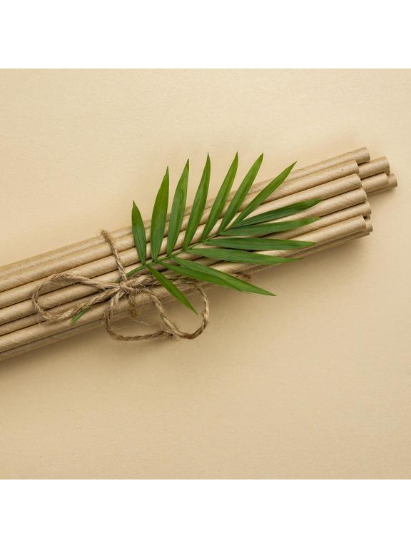 Słomki papierowe shake 8 mm - Kraft Balloons (10 szt.) - FSC Mix Credit