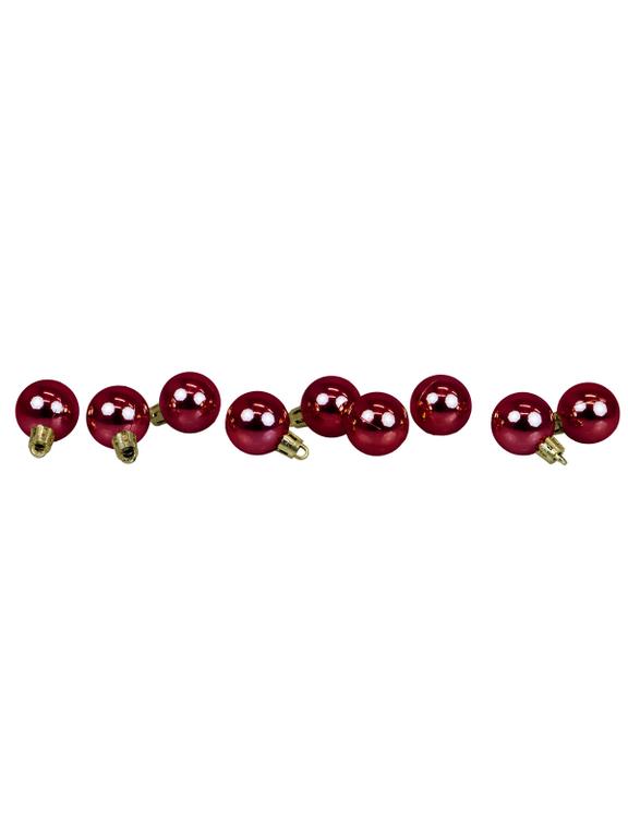 Bombki mini (9 szt.) bordowe