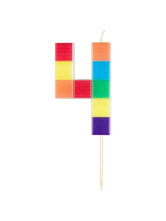 Świeczka cyferka klocki nr 4