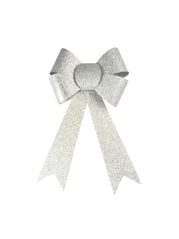 Kokarda brokatowa duża srebrna