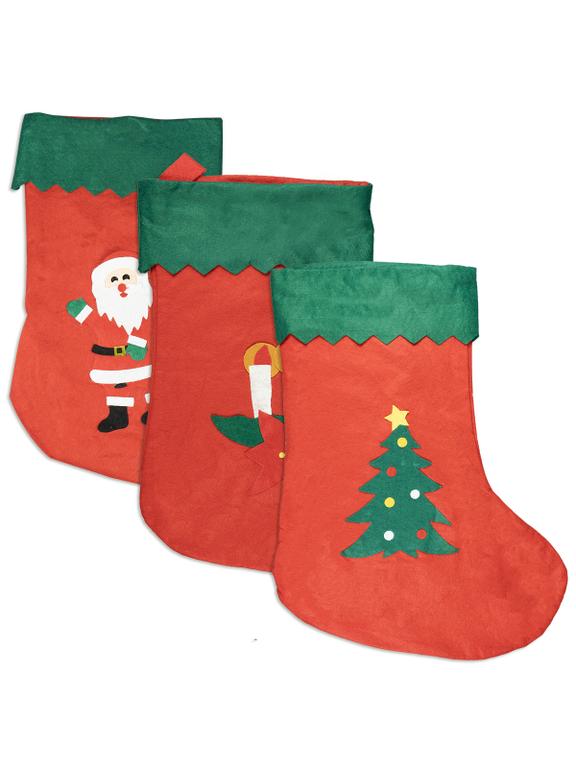 Skarpeta świąteczna duża - mix wzorów