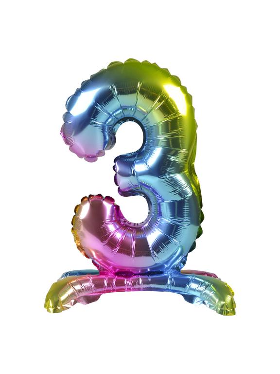 Balon foliowy cyferka stojący nr 3