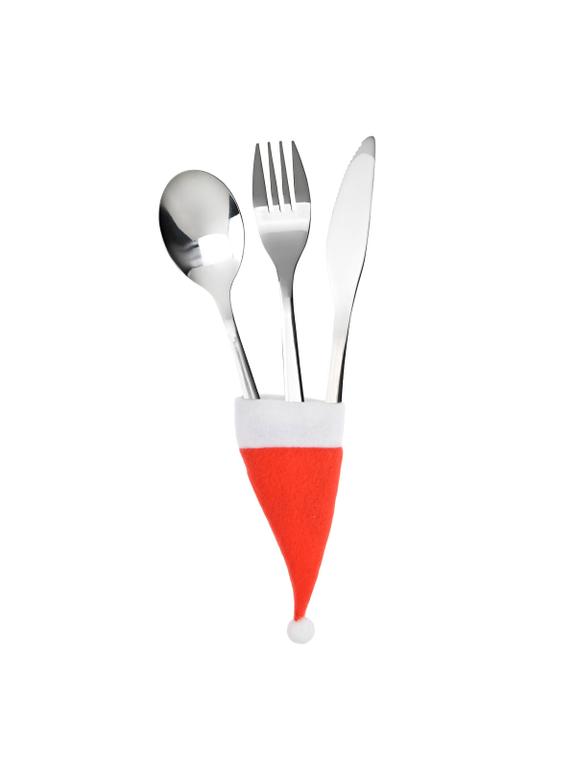 Świąteczne etui na sztućce - Mikołaj (6 szt.)