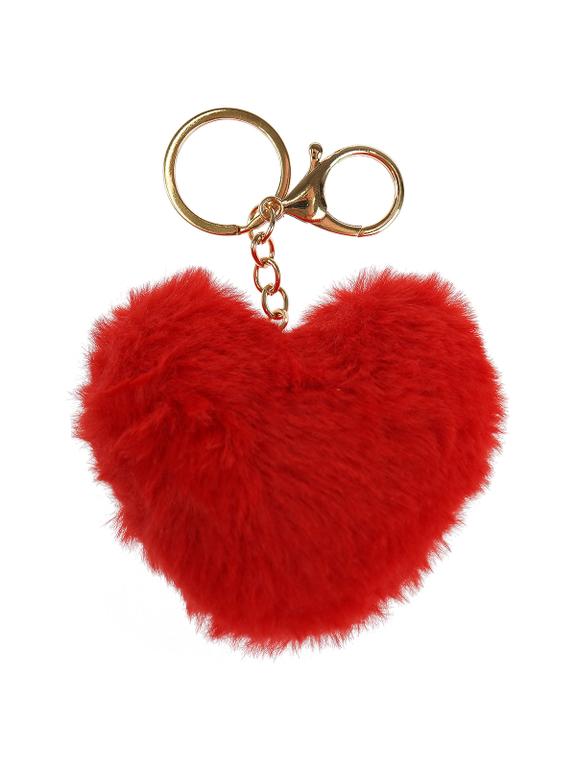 Brelok puchate serce