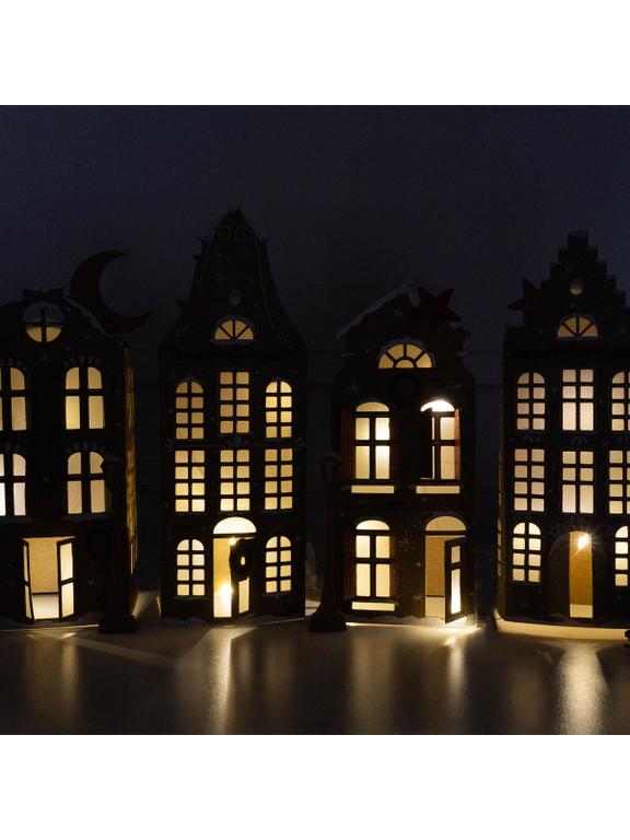 Świąteczne domki DIY (z lampkami LED i markerem)